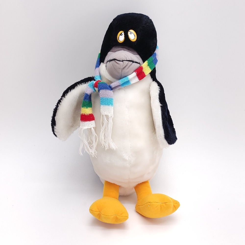 Sea World Pete the Penguin Plush 18" Stuffed‎ Animal with Scarf 1987 Vintage